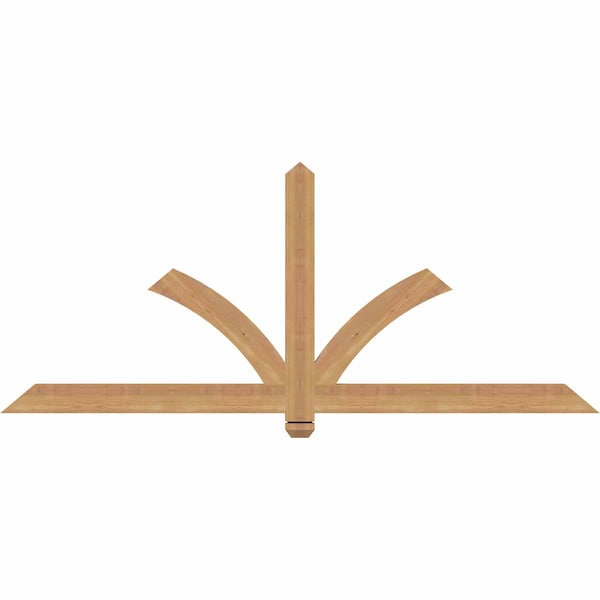 Ekena Millwork Redmond Smooth Timber Gable Bracket, Western Red Cedar, 72"W x 30"H x 1 1/2"D x 3 1/2"F, 10/12 Pitch GBW072X30X0204RED00SWR - main